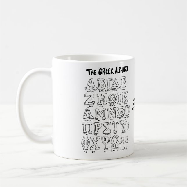 Tasse grecque d'aide-mémoire de la vie (Gauche)