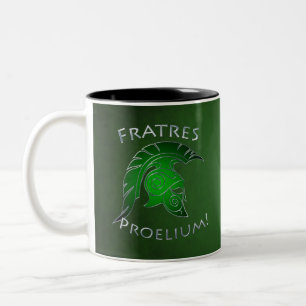 Tasse grecque Trojan spartiate de vert de guerrier