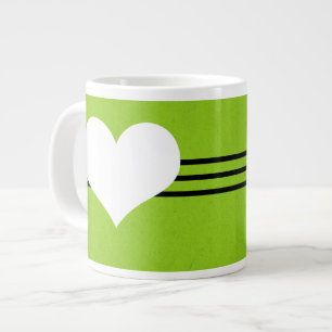 Tasse "Green Modern Heart Jumbo"