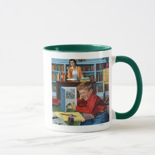 Tasse Grenouille dans la bibliothèque