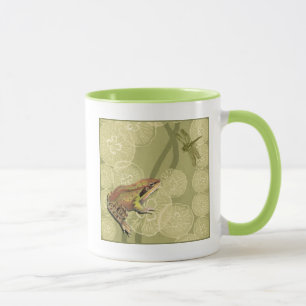 Tasse Grenouille et libellule sur nénuphars