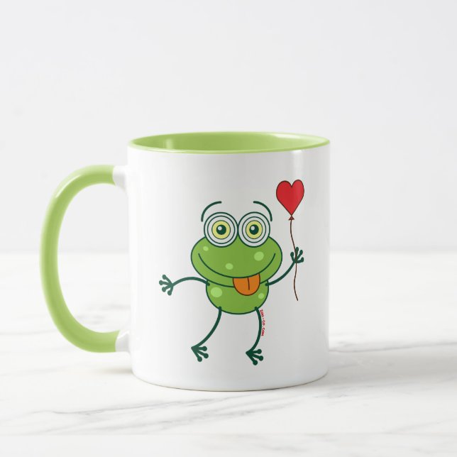 Tasse Grenouille verte étant amoureuse follement (Gauche)