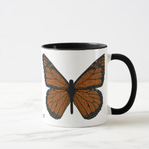 Tasse gribouillée de monarque