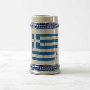 Tasse griechisches Evzones mit griechischer Flagge