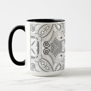 Tasse Griffonnage de carré de fleur