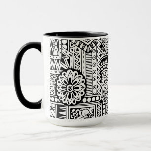 Tasse Griffonnage ethnique