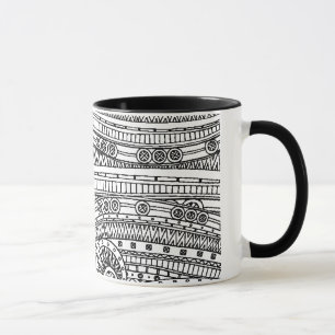 Tasse Griffonnage ethnique de motif
