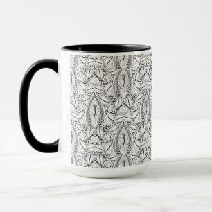 Tasse Griffonnage tribal abstrait