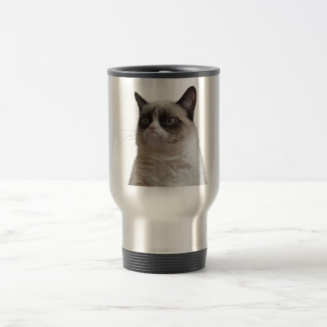 Tasse grincheuse de voyage de chat (Centre)