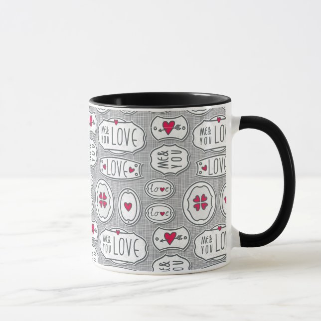 Tasse Gris moi et vous motif d'amour (Droite)