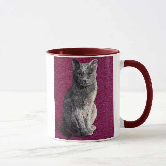 Tasse grise de chat (Droite)