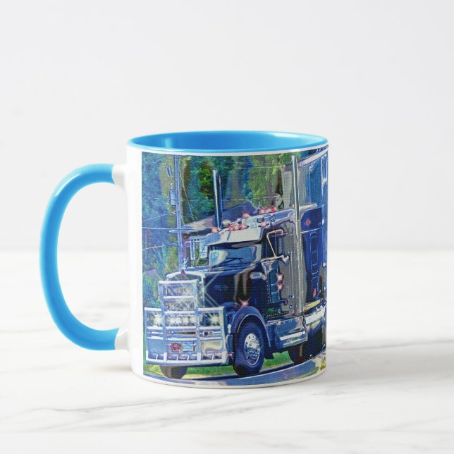 Tasse Gros Rig, Véhicule De Transport Lourd, Camion (Gauche)