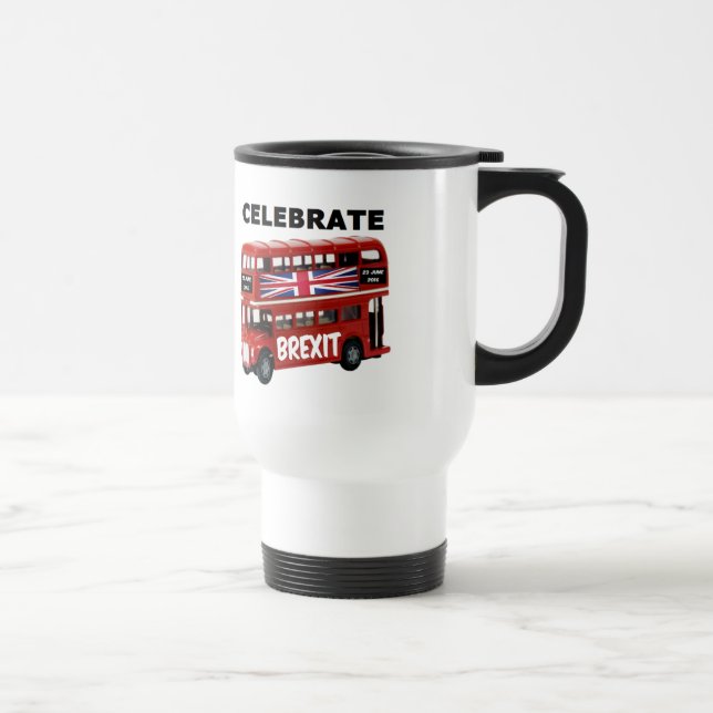 Tasse Großbritannien feiert Brexit-Bus (Rechts)