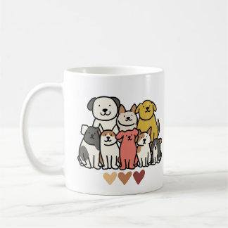 Tasse Groupe de Chiens Mignons - Équipe de Chiots
