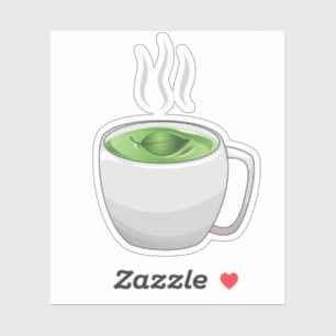 Tasse grüner Tee Aufkleber