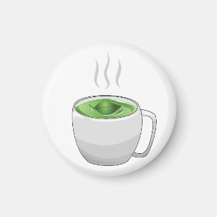 Tasse grüner Tee Magnet