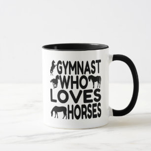 Tasse Gymnaste qui aime les chevaux