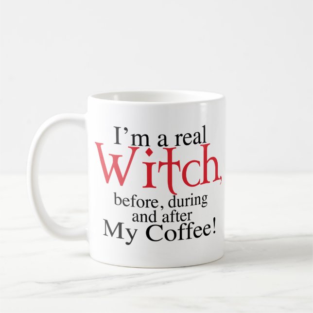 Tasse halbe Kaffee-Hexe (Links)
