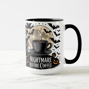 Tasse Halloween Cauchemar avant le café