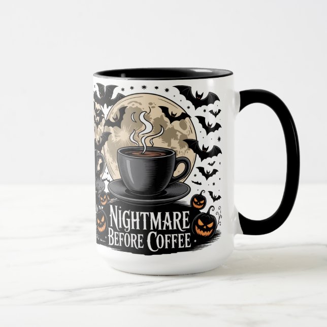 Tasse Halloween Cauchemar avant le café (Droite)