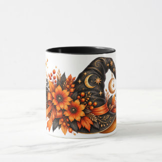 Tasse Halloween Chapeau de Sorcière Aquarelle