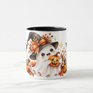Tasse Halloween Fantôme Aquarelle