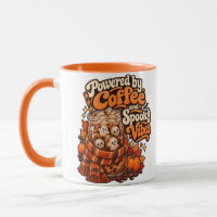 Tasse Halloween « Propulsé par le café et les vibr