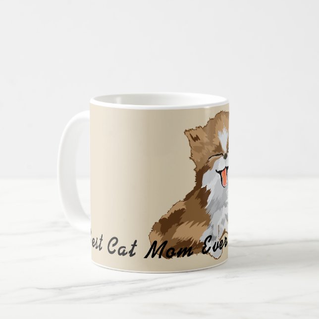 Tasse Happy Kitten Sweet Furry Baby Cat (Vorderseite Links)