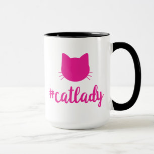 Tasse Hashtag Cat Lady Design : #catlady