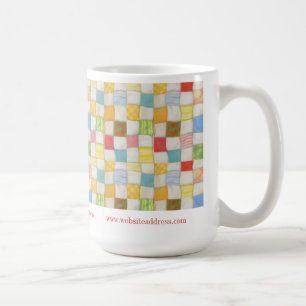 Tasse haute blanche ID professionnelle CRAZY QUILT