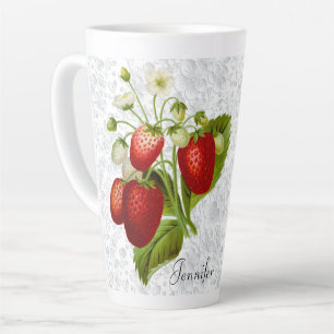 Tasse haute personnalisée cuisine fraise Latte