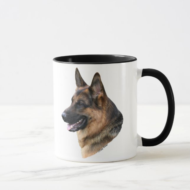 Tasse headstudy de chien de berger allemand (Droite)