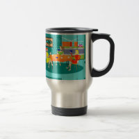 Tasse hebdomadaire de voyage de jeu de carte des
