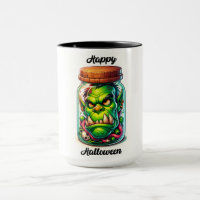 Tasse, heißer Kakao, Monster
