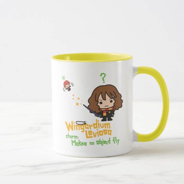 Tasse Hermione de dessin et Ron Wingardium Leviosa Spell (Droite)