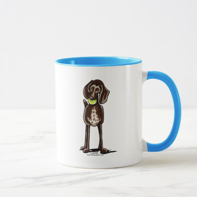 Tasse Heure de lecture du pointeur court allemand (Droite)
