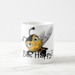 Tasse heureuse d'abeille - abeille de miel
