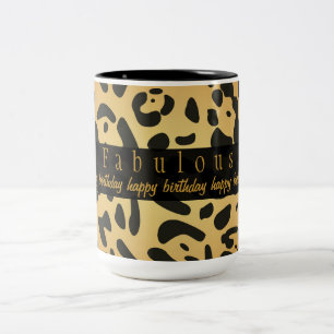 Tasse heureuse d'anniversaire de poster de animal