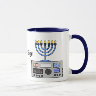 Tasse heureuse de radio-amateur de Hanukah