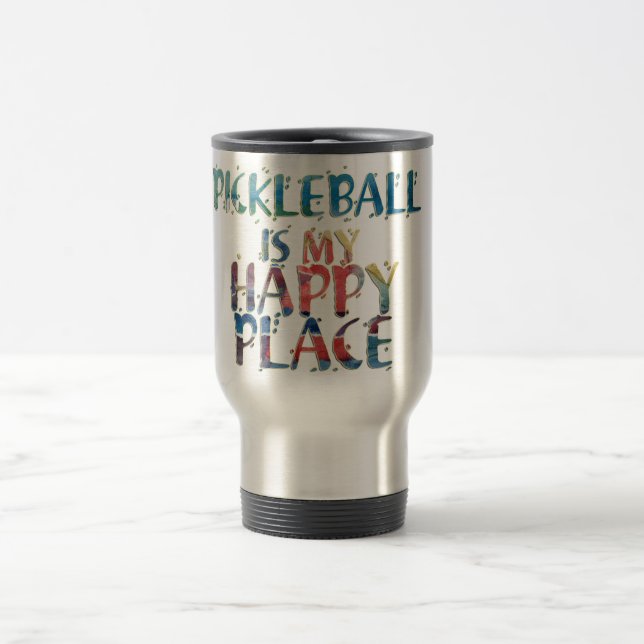 Tasse heureuse de voyage d'endroit de Pickleball (Centre)