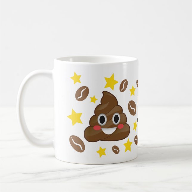 Tasse heureuse d'Emoji de jus de dunette (Gauche)