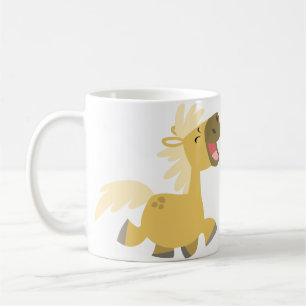 Tasse heureuse mignonne de poneys de bande