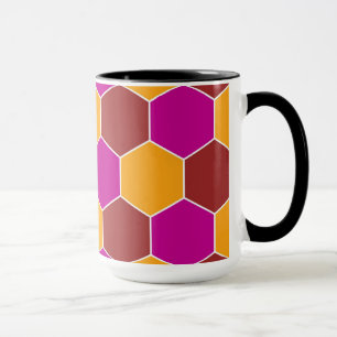 Tasse Hexagons décoratifs Motif mosaïque