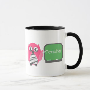 Tasse Hibou rose au tableau