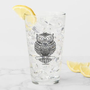 Tasse Hibou - Verre (noir)