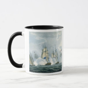 Tasse HMS Sirius, capitaine Rowse engageant un Squadr