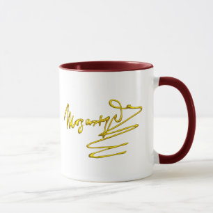 TASSE HOMAGE À MOZART / SIGNATURE D'OR 3D DU COMPOSITEUR