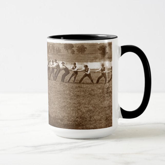 Tasse Hommes des années 1890 Tug-O-War Fox River Elgin I (Droite)