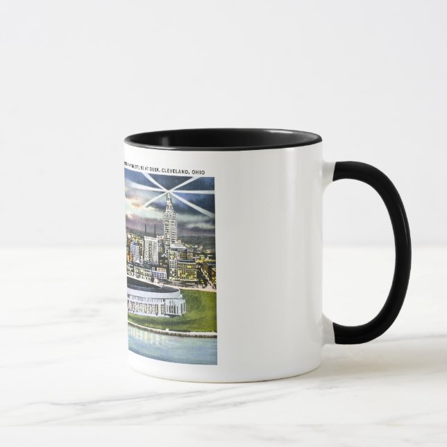 Tasse Horizon de Cleveland Stadium au crépuscule, (Droite)