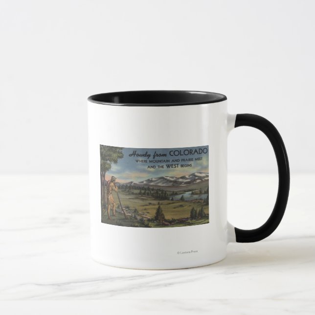 Tasse Howdy (Scène des montagnes et des prairies) (Droite)